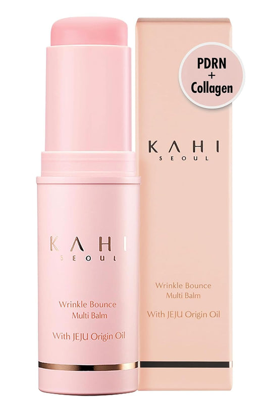 Wrinkle Bounce Multi Balm Stick | PDRN Collagen Wrinkle Stick | Korean Skin Care |All-In-One Hydrating Lip Balm Eye Cream Neck Cream Make up Base & Face Mist Moisture Balm