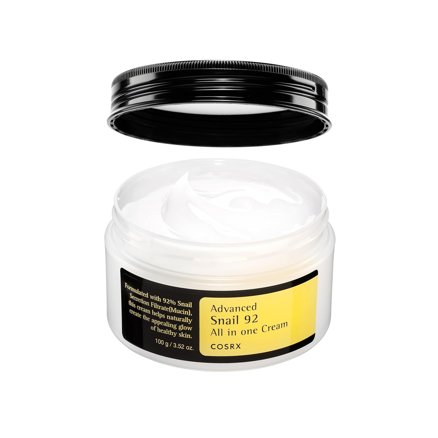Snail Mucin 92% Face Moisturizer, 3.52 Oz, Lightweight Moisturing Cream for Soft, Glowy Skin, Korean Skin Care, Korean Moisturizer Face Cream