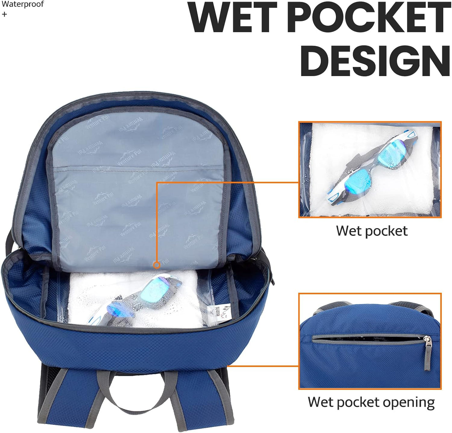 40L Lightweight Packable Travel Hiking Backpack Daypack