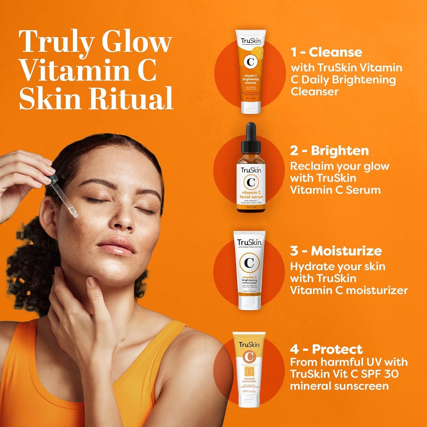 Vitamin C Serum for Face – anti Aging Face Serum with Vitamin C, Hyaluronic Acid, Vitamin E – Brightening Formula – Improve Appearance of Dark Spots, Tone, Fine Lines & Wrinkles, 2 Fl Oz