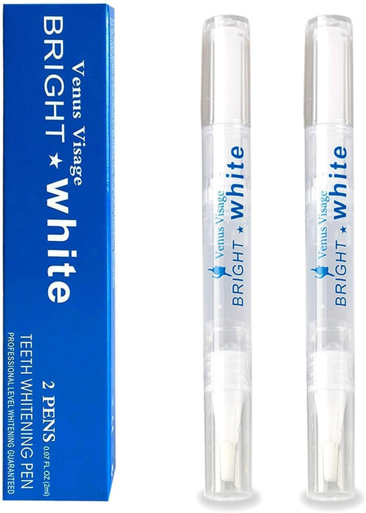Award Winning Teeth Whitening Pen, 20+ Uses - Teeth Whitening Kit Professionally Formulated - Best Teeth Whitening Gel Pen Teeth Whitener - Low Sensitivity (Mint) (0.07 Fl Oz (Pack of 2))